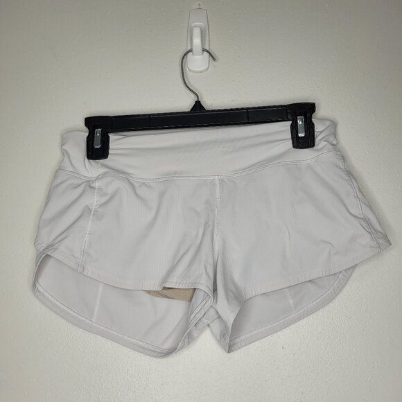 Lululemon Speed Up Low-Rise Short, 2” inseam size 4 gray white - Picture 1 of 7